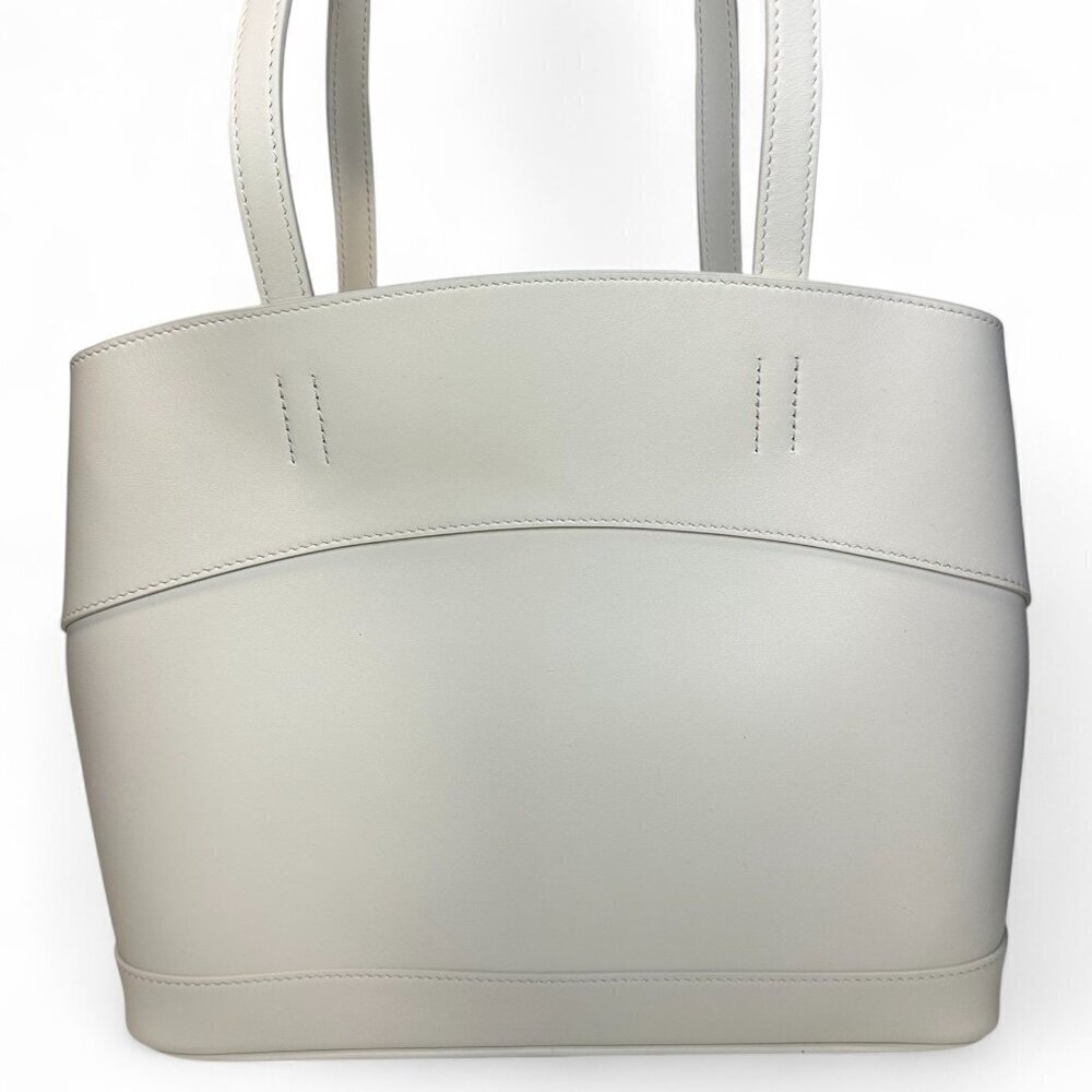 SALVATORE FERRAGAMO Charming Small Leather Tote, Mascarpone, NWT - Picture 4 of 16